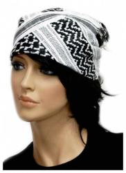 Shemagh Bandana Scarf White Black
