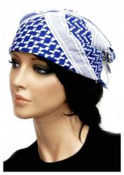 Shemagh Bandana Scarf White Blue