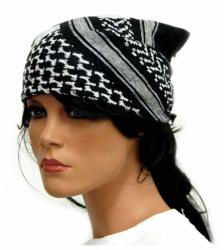 Shemagh Bandana Scarf Black White
