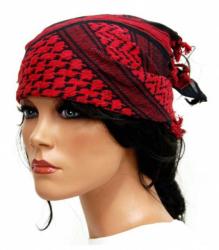 Shemagh Bandana Scarf Black Red