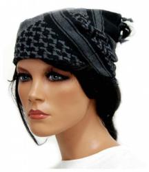 Shemagh Bandana Scarf Black Grey