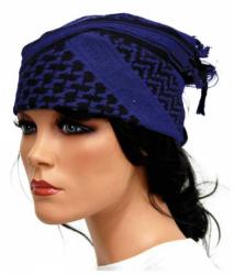 Shemagh Bandana Scarf Black Blue