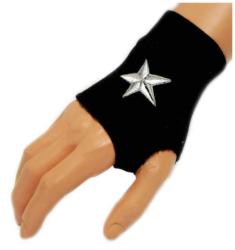 Schwarze Handstulpe Stern