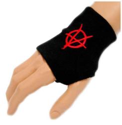 Schwarze Handstulpe Anarchie