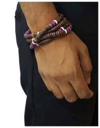 Surfer Necklace Purple Pink White Brown
