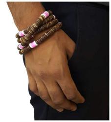 Surfer Necklace White & Pink