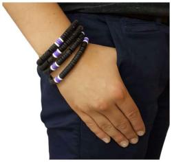 Surfer Necklace Purple & White