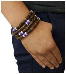 Purple & White Surfer Necklace
