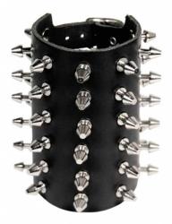 Lederarmband 6-reihig Killernieten