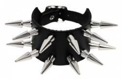 Rocker Armband 2-reihig Spike Nieten