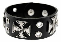 Nieten Rocker Armband Schwarz