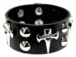 Punk Armband Schwarz Kreuze