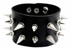 Kunstleder Armband Schwarz Killernieten