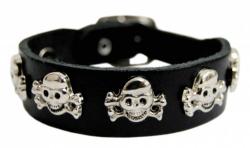 Rocker Armband Totenkopfnieten