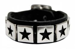 Nietenarmband Schwarz Stern Nieten