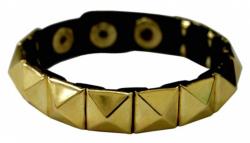 Punk Armband Goldene Pyramidennieten