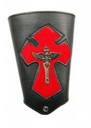 Kreuz Kunstleder Armband Manschette
