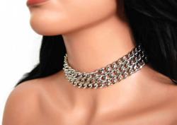 Lederhalsband Kette 3-Reihig