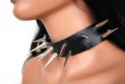 Lederhalsband Choker 2-Reihig