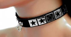 Fetisch Halsband Sterne Mit Ring