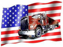 Fahne USA Truck