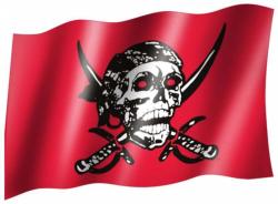 Fahne Totenkopf & Schwert