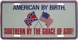 Blechschild American By Birth