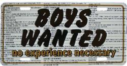 Blechschild Boys Wanted
