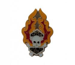 Anstecker Flammen Totenkopf