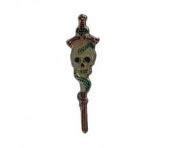 Schlangen Totenkopf Schwert Anstecker