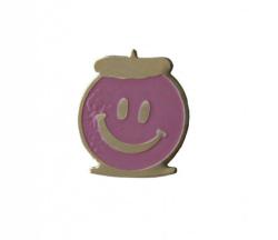 Anstecker Pin Rosa Smiley