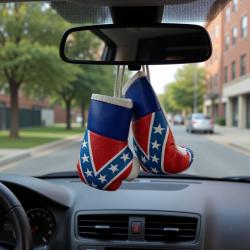 Mini Boxhandschuhe Südstaaten Flagge zum Aufhängen
