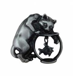 Anstecker Katze mit Fisch