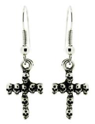 Earrings Cross Skull