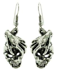 Drop Earrings Skull Hand