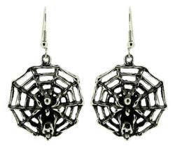Drop Earrings Spider Web