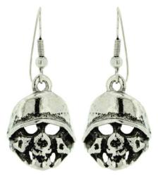 Drop Earrings Soldier Skull