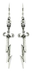 Curved Sword Drop Earrings