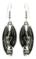 Bat Skull Drop Earrings