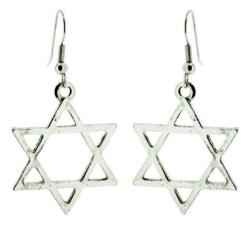 Star of David Drop Earrings
