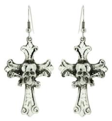 Totenkopf Kreuz Ohrhänger
