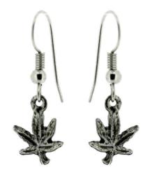 Cannabis Blatt Ohrringe