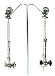 Kreuz Totenkopfaxt Ohrstecker