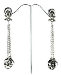 Skeletthand Totenkopf Ohrstecker