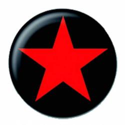 Red Star Button Anstecker