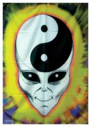 Yin Yang Alien Posterfahne
