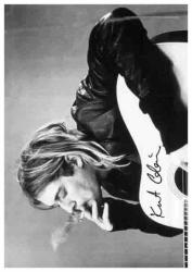 Kurt Cobain Smoking & Guitar Posterfahne