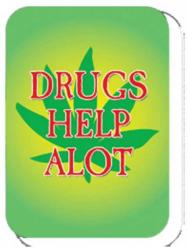 Aufkleber Drugs Help Alot