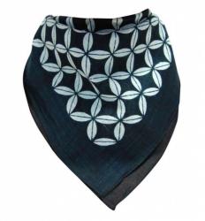 Bandana Head Wrap Scarf Black Vintage Design