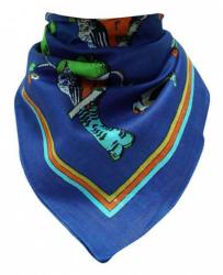 Blue Bandana Head Wrap Scarf Fancy Birds